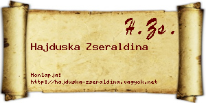 Hajduska Zseraldina névjegykártya